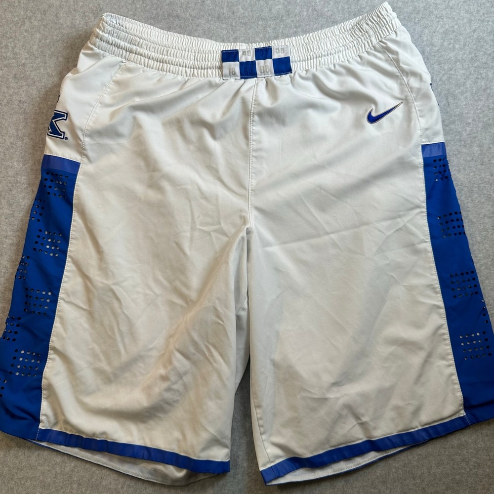 Nike Kentucky Wildcats Basketball Shorts White Blue Mens XL UK Logo Athletic